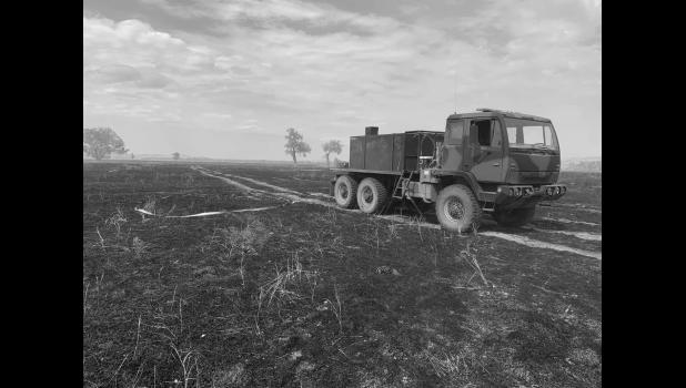 The Brush 1 made it’s debut for the Power Dam Road Fire. This piece of equipment is used for shuttling water from tankers on the main road back into the rough country to the grass rigs. Photo courtesy Murdo Volunteer Fire Department