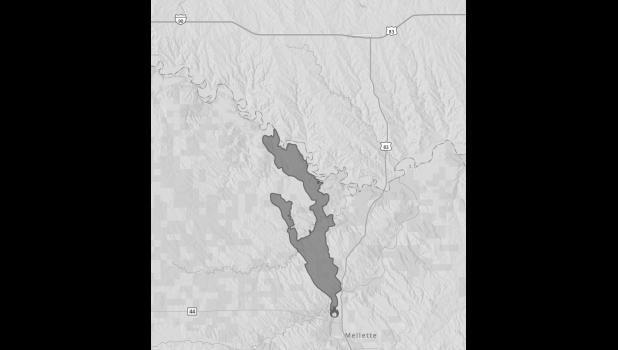 The outline of the Power Dam Road Fire. Courtesy Image