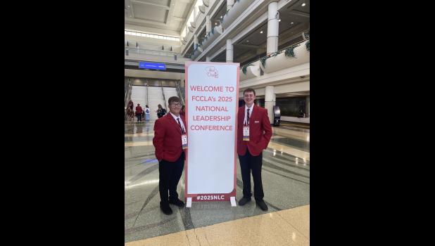 Terik Haynes and Brodie Puhlman competed in the Professional Presentation event. They earned a silver rating for their presentation on Sports Injuries. Courtesy Photo