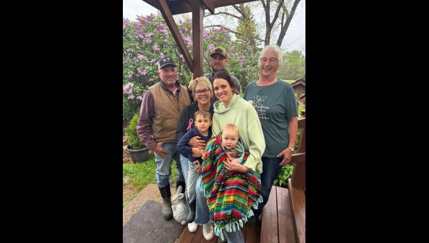The Jenson family ranches in Harding County: Ron, Starla, Keen, 4, Jace, Kami, Kage, 8 months, and Louise.