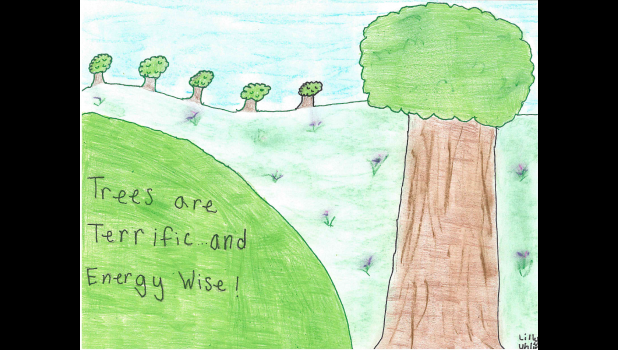 Lilly Uhlirs poster about Arbor Day. Courtesy Photo of Arlene Hicks