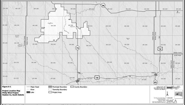 The Philip Wind Partners project map. Courtesy of Public Utilities Commission