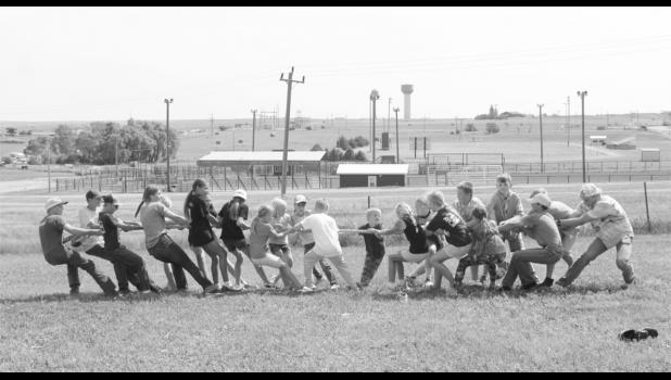 Teams played Tug o’ War during the Ag Olympics on Tuesday. They did best two out of three! Photo by Grace Fogelman-Zook