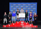Hugh Groves ... standing on the number 7 step of the champions stage in the 160 weight class at the State Wrestling Tournament in Sioux Falls, SD. Photo courtesy South Dakota Public Broadcasting