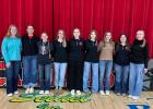 High school students participated in the Voice of Democracy audio-essay contest. This year's theme was “What a Veteran Taught Me About America.” Sierra Hendrickson, Julia Carmichael, Kia Hulm, Lakyn Hulm, Channing Reiff, Ali Lawhead, Haylee Peck, Hannah Wiechmann, Lila Besler