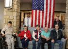 Back row (l to r): Scott McClaren - Air Force, Larry Eisenbraun - National Guard. Front row: Wayne Haerer - WWII Veteran Army, Eldena Haerer, Bob McCormick - Korean War Army, Jim Root - Army, Mike West - National Guard. Courtesy Photo