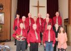Pictured above are the Haakon County Crooners at their practice on Sunday, August 8, 2021. Back Row: Carson Daly, Joe Gittings, Roger Porch, Rick Doud, and Mark Nelson; Middle Row: Paul Staben, Norman Eisenbraun, and John Staben; Bottom Row: Dan Rasmussen, Glen Schultz, Spencer Ross, Marilyn Milliage, and Marlis Doud; not pictured are Steve Ferley, Del Bartels and Karen Carley.